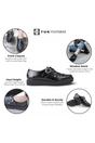 Black TUK Footwear Black Pointed Creeper Leather Monk Shoes, Image 3 of 8