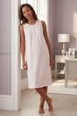 Pink Camille Lingerie Pink 100% Organic Cotton Sleeveless Nightdress, Image 2 of 6
