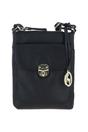 Black Real Leather Crossbody Bag, Image 1 of 4