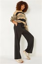 Black Wide Leg Ponte Trousers, Image 1 of 5