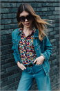 Orange Geo Print Stretch Top, Image 1 of 7