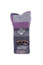Grey 3 Pack Padded Sole Cotton Hiking Socks, Image 2 of 4