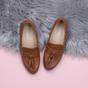 Tan Flat Smart Casual Loafers, Image 4 of 6