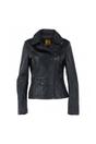 Black 'Furia' Real Leather Slim Fit Biker Jacket, Image 1 of 4