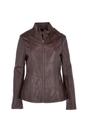 Brown Ashwood Leather Brown 'Isla' Real Leather Mandarin Collared Jacket, Image 2 of 5