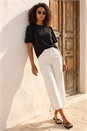 Black Dusk Puff Sleeve Stretch T-Shirt , Image 2 of 4