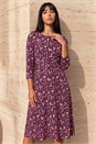 Wine Petite Twist Front Dress, Image 2 of 4