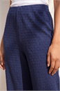 Navy  Petite Textured Stretch Trouser, Image 4 of 4