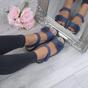 Navy Blue AJVANI Navy Blue Comfort Touch Close Sandals, Image 5 of 6