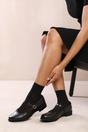 Black 'Hawthorn' Low Heel Loafer With Strap, Image 1 of 6