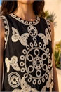 Black Butterfly Embroidered Vest Top, Image 4 of 4