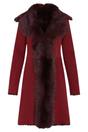 Burgundy Toscana Sheep Suede Leather Trench Coat, Image 2 of 7