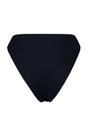 Black Minimal High Leg Regular Waist Bikini Bottom with Clean Finish, Image 3 of 4