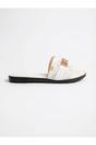 White 3694 White Amber Patterned Slider Sandals, Image 3 of 8