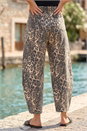 Camel  Dusk Animal Print Barrel Leg Jeans, Image 3 of 4