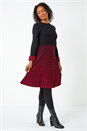 Red Petite Contrast Knit Jumper Dress, Image 4 of 5