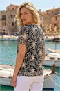 Black Embroidered Texture Top, Image 3 of 4