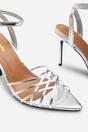 Silver 'Patricia' Strappy Stiletto Heels, Image 5 of 6
