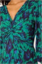 Green Abstract Twist Midi Dress, Image 5 of 5