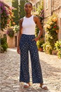 Navy Petite Textured Stretch Trouser, Image 1 of 4
