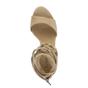 Beige High Block Heel Lace Up Ghillie Sandals, Image 6 of 7
