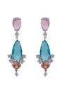 Multi Multicolored Geometric Drop Earrings, Image 1 of 4