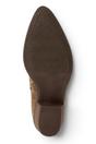 Camel Suede Leather Cowboy Western Ankle Boots, Image 8 of 8