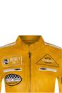 Yellow Infinity Leather Yellow Biker Racing Badges Leather Jacket, Image 5 of 5