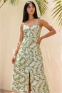 Khaki Petite Printed Button Down Dress, Image 2 of 4