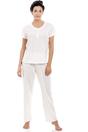 White Glitter Heart Print Lightweight Pyjama Set, Image 1 of 5