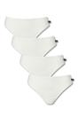 Ivory British Boxers Ivory Pack of Four "Ivory" Bamboo High Leg Knickers, Image 1 of 4