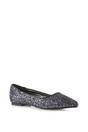 Black 'Rosalie' Statement Pointed Toe Flat Bridal Ballerina Pump Shoes, Image 2 of 5