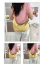 Yellow Crescent Shoulder Bag With Flower Charm, Image 3 of 3
