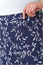 Navy  Curve Floral Stretch Elastic Waist Maxi Skirt, Image 5 of 5