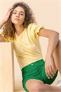 Emerald Turn Up Stretch Shorts, Image 4 of 4