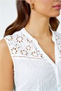 Green Ombre Embroidered Crinkle Blouse, Image 5 of 5
