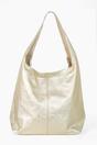 Gold Metallic Italian Leather Shoulder Bag, Image 1 of 3