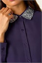 Purple Sequin Collared Shirt, Image 5 of 5