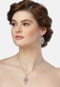 Silver Pearlescent Waterfall Necklace and Earrings Set, Image 6 of 7
