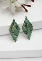 Green Diva Collection Chandelier Drop Earrings, Image 2 of 5