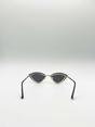 Black Cat-Eye Sunglasses in Black, Image 6 of 6