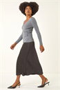 Grey Wrap Button Detail Knit Jumper, Image 2 of 5