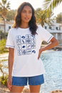 Ivory Textured Shell Print T-Shirt, Image 1 of 4