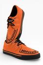 Orange TUK Footwear Orange Pointed Creeper Sneaker Cow Suede Shoes, Image 4 of 8