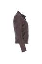 Maroon 'lolita' Real Leather Mandarin Collar Biker Jacket, Image 5 of 5