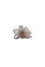 Light Pink Folded Bow Fascinator with Tipped Feathers, Image 2 of 2
