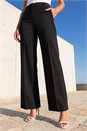 Black Regular Wide Leg Trouser, Image 2 of 4