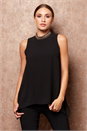Black Embellished High Neck Top, Image 1 of 5