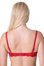 Red Floral Lace Padded Underwired Bra, Image 3 of 5