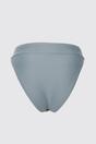 Blue WOVCOR Blue Textured Regular Waist Bikini Bottom with Minimal High Leg Fit, Image 3 of 4